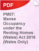 PM07 Manse Occupancy under the