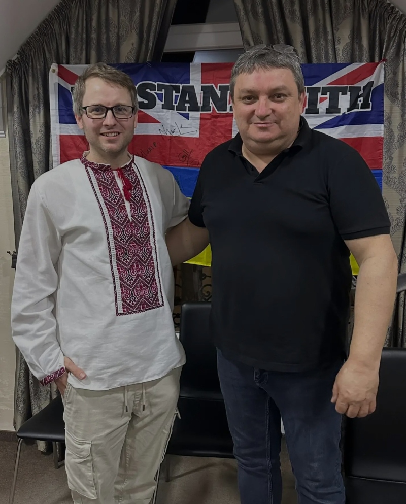 Joshua Searle with Pastor Vale