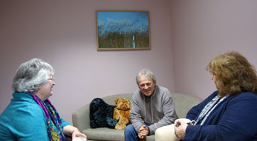 Sue in Chaplaincy Room